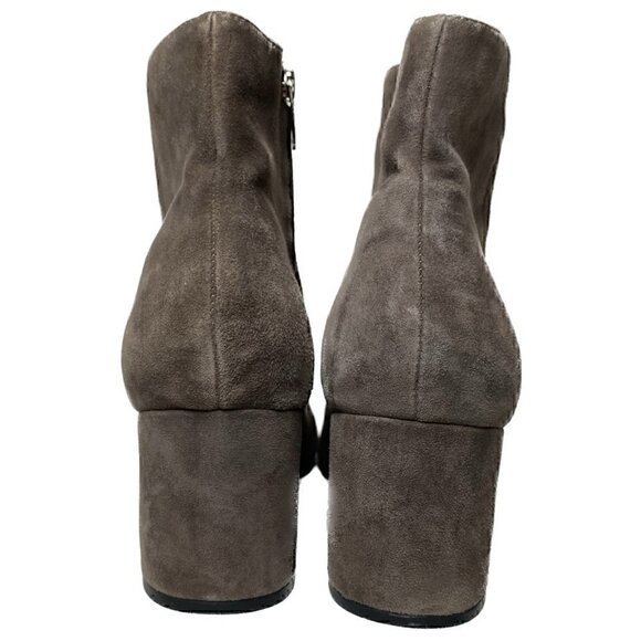 Marc Fisher Tan Suede Side Zip Ankle Booties Size 10 - Picture 5 of 8